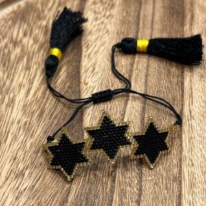 Black and Gold Star Bracelet